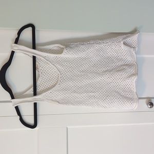 Wilfred Free White Crochet Tank XS